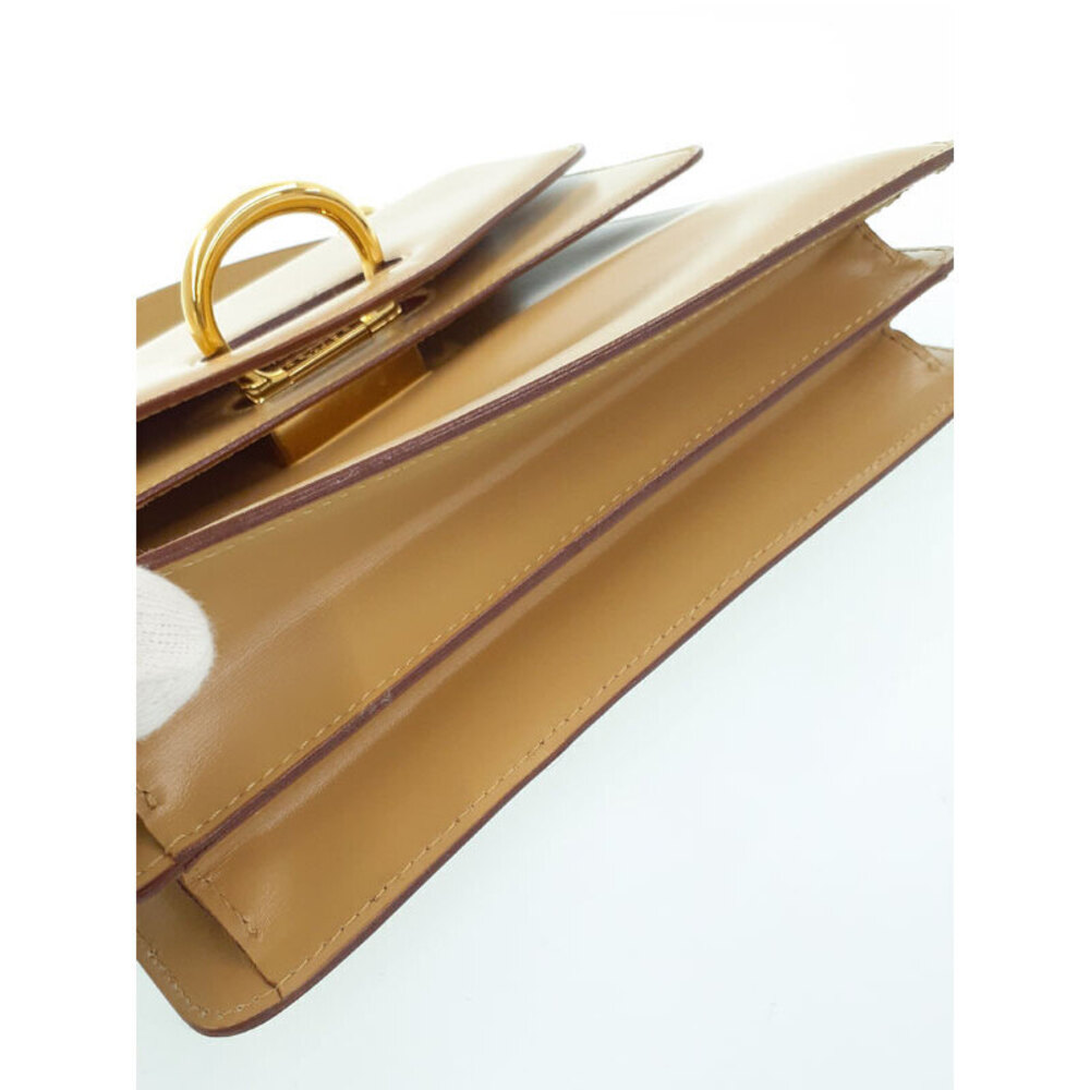 Celine Old W Flap Ring Handbag Yellow - Picture 4 of 9